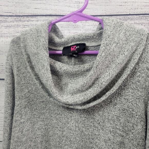 iZ BYER girl Gray, Lightweight Loose Neck Sweater Girls Size 16 - Picture 2 of 7